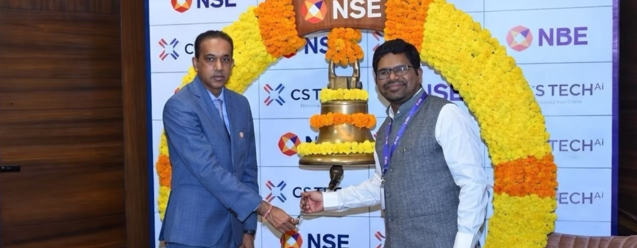 CS TECH Ai Marks NSE Listing with Bell Ringing Ceremony